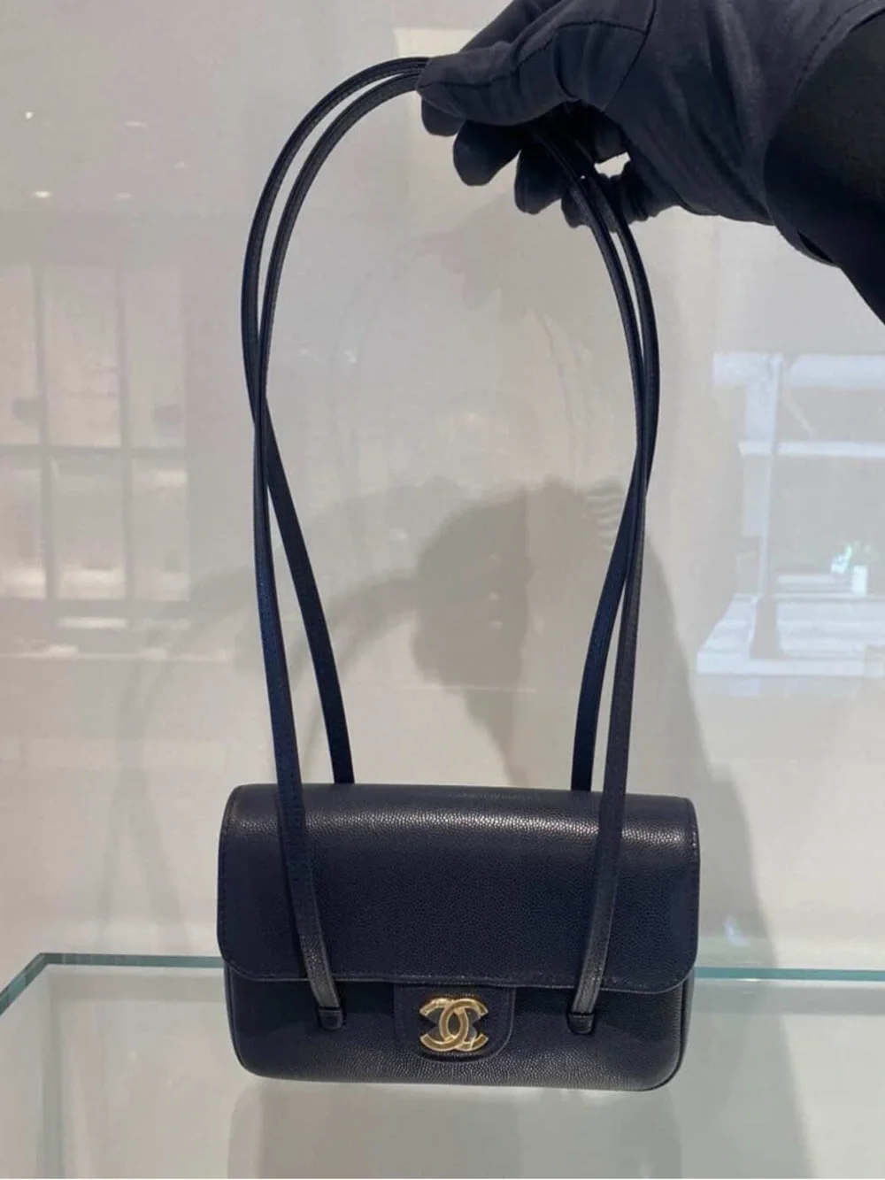 NWT CHANEL Navy Mini Preppy Coco Flap Bag - Picture 2 of 5